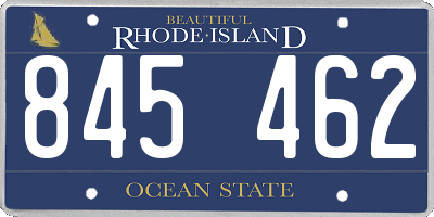 RI license plate 845462