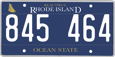 RI license plate 845464