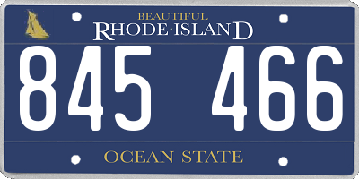 RI license plate 845466