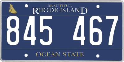 RI license plate 845467