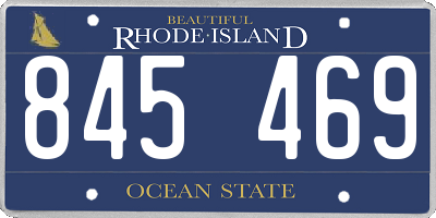 RI license plate 845469