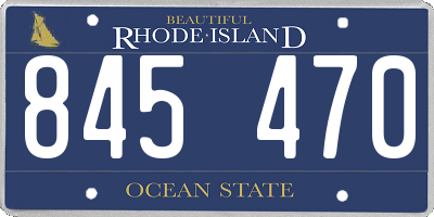 RI license plate 845470