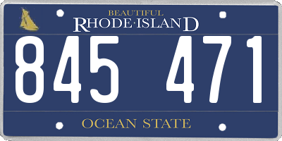 RI license plate 845471