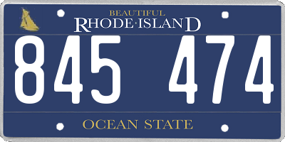RI license plate 845474