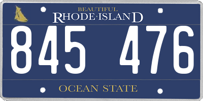 RI license plate 845476