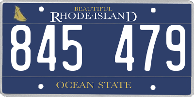 RI license plate 845479