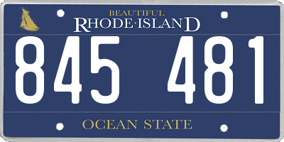 RI license plate 845481