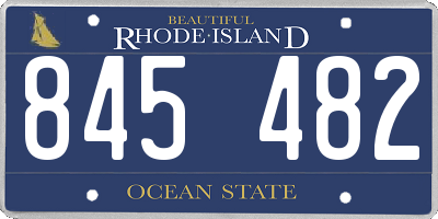 RI license plate 845482