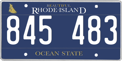 RI license plate 845483