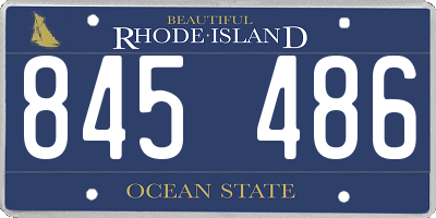 RI license plate 845486