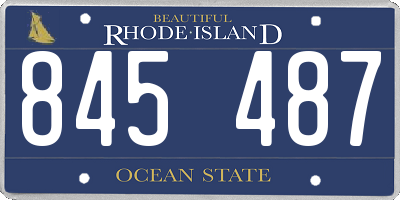 RI license plate 845487