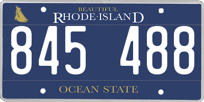 RI license plate 845488
