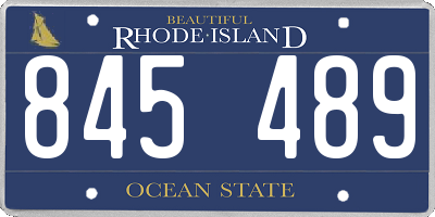 RI license plate 845489