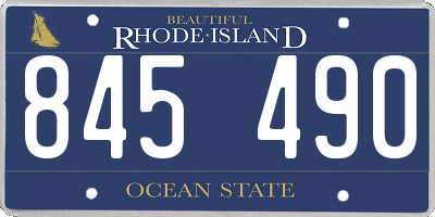 RI license plate 845490