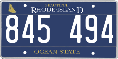RI license plate 845494