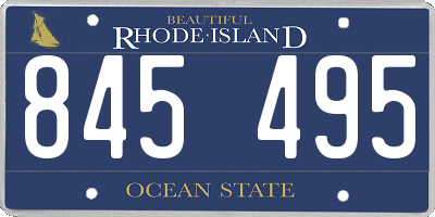 RI license plate 845495