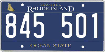 RI license plate 845501