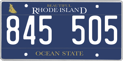 RI license plate 845505