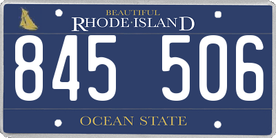 RI license plate 845506
