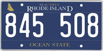 RI license plate 845508