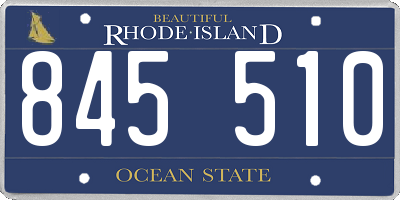 RI license plate 845510