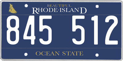 RI license plate 845512