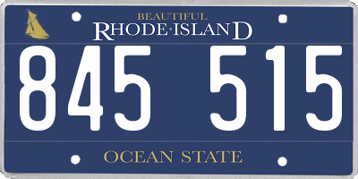 RI license plate 845515