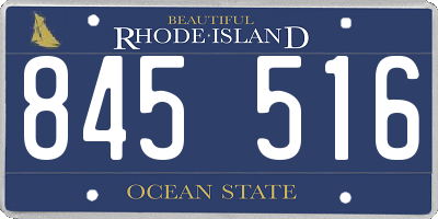 RI license plate 845516
