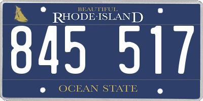 RI license plate 845517