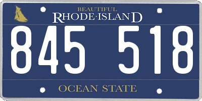 RI license plate 845518