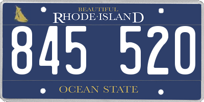RI license plate 845520
