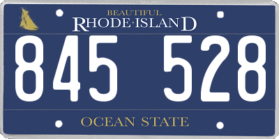 RI license plate 845528