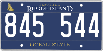 RI license plate 845544