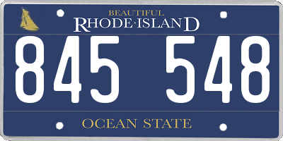 RI license plate 845548
