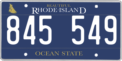 RI license plate 845549