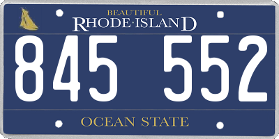 RI license plate 845552