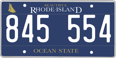 RI license plate 845554