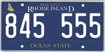 RI license plate 845555