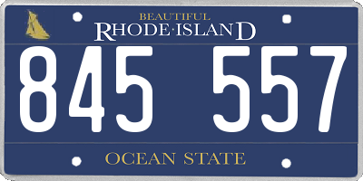 RI license plate 845557