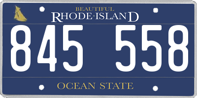 RI license plate 845558