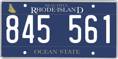 RI license plate 845561
