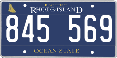 RI license plate 845569