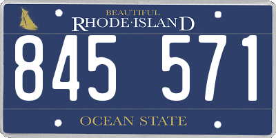 RI license plate 845571