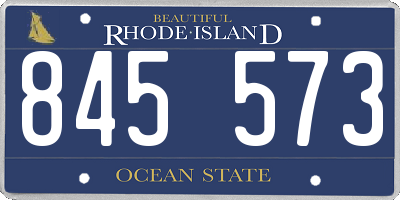 RI license plate 845573