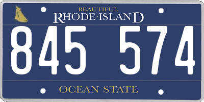 RI license plate 845574