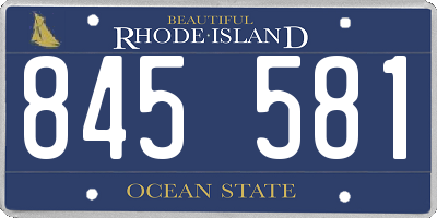 RI license plate 845581