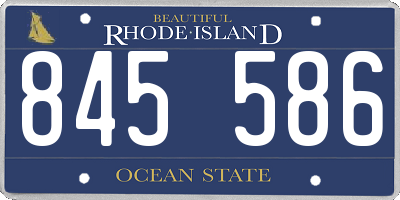 RI license plate 845586