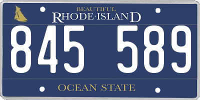 RI license plate 845589