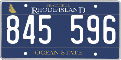 RI license plate 845596