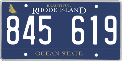 RI license plate 845619